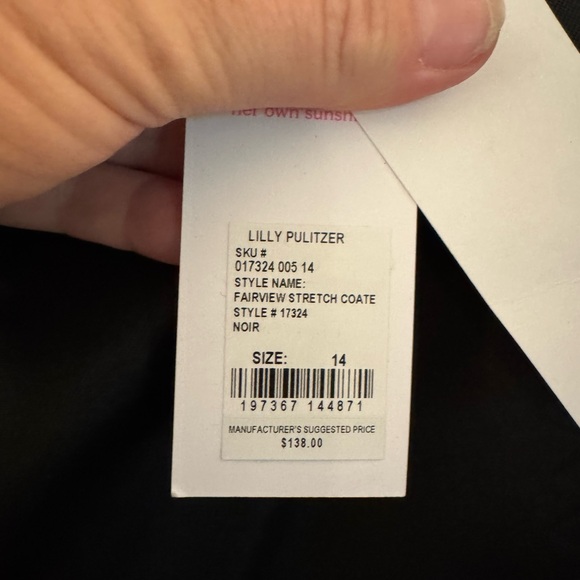 NWT Lilly Pulitzer Fairview Stretch Coated Mini Skirt Noir - Picture 8 of 9